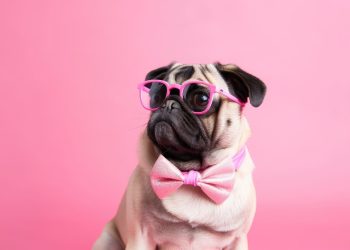 pug, dog, sunglasses, pink, glasses, bow tie, funny, puppy, purebred, nature, pet, canine, animal, pug, funny, funny, funny, funny, funny, pet, pet