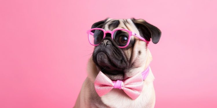pug, dog, sunglasses, pink, glasses, bow tie, funny, puppy, purebred, nature, pet, canine, animal, pug, funny, funny, funny, funny, funny, pet, pet
